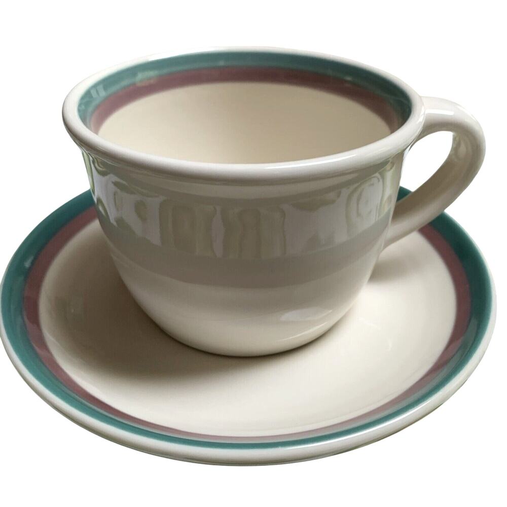 Pfaltzgraff JUNIPER Coffee Cup Mugs With Saucers Rare USA 12 Available